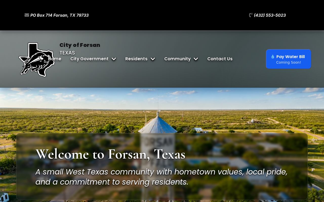 Forsan Howard County criminal history City Hall record routing