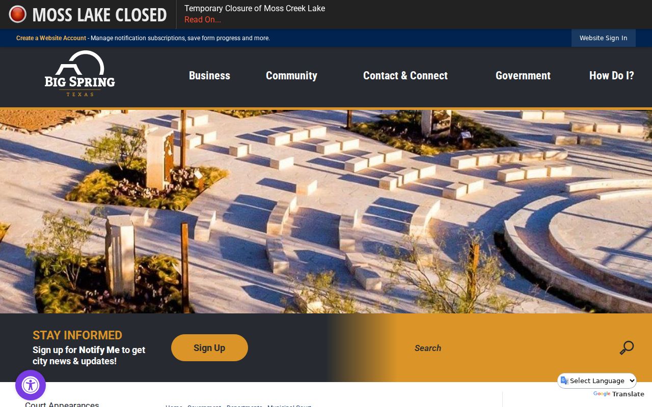 Big Spring Municipal Court contacts for Howard County criminal court cases