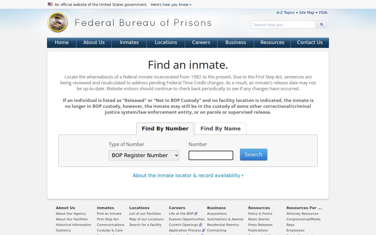 Howard County sex offender check comparison with the federal inmate locator